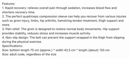 Hip Brace and Thigh Compression Sleeve Body Relief